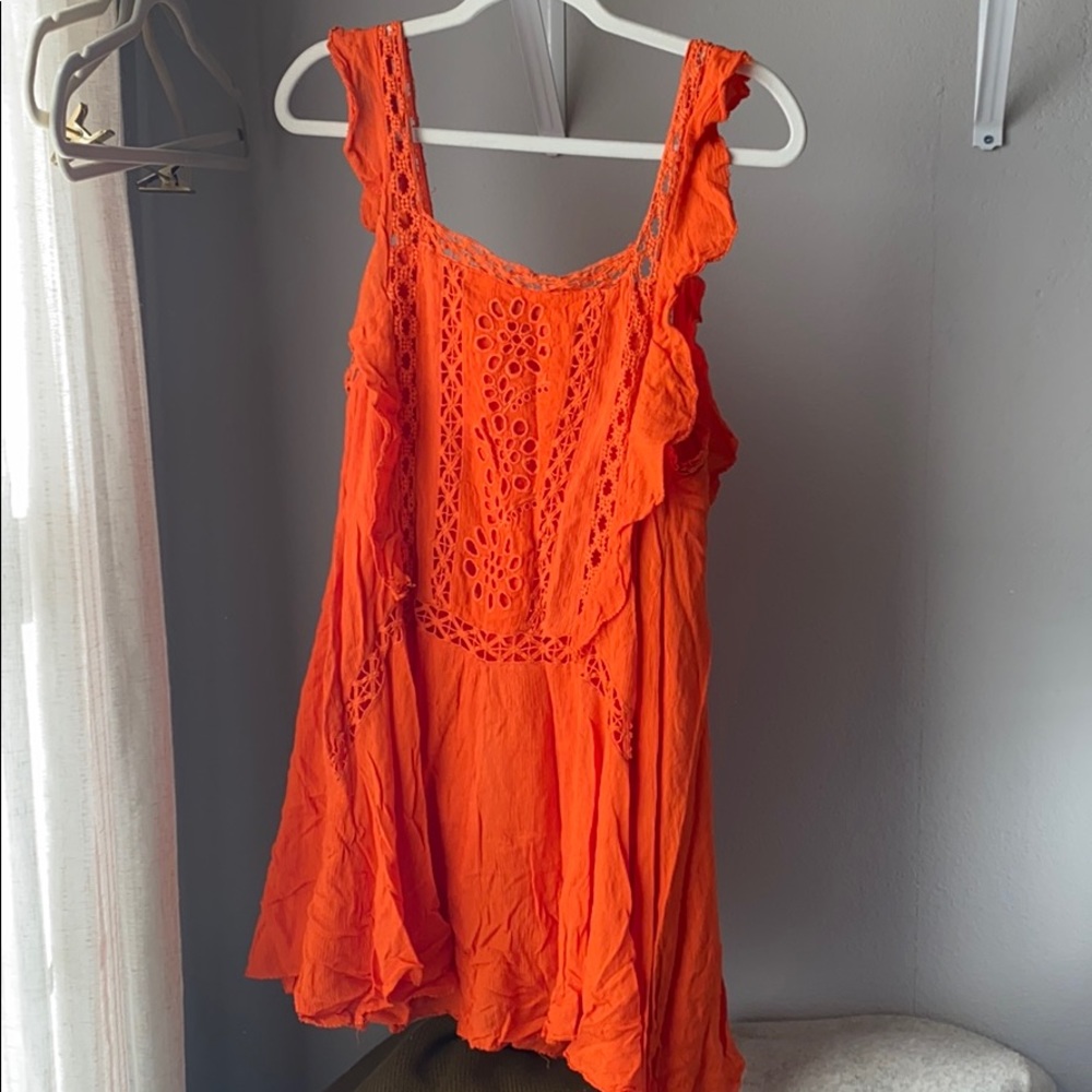 Free People Orange Dress